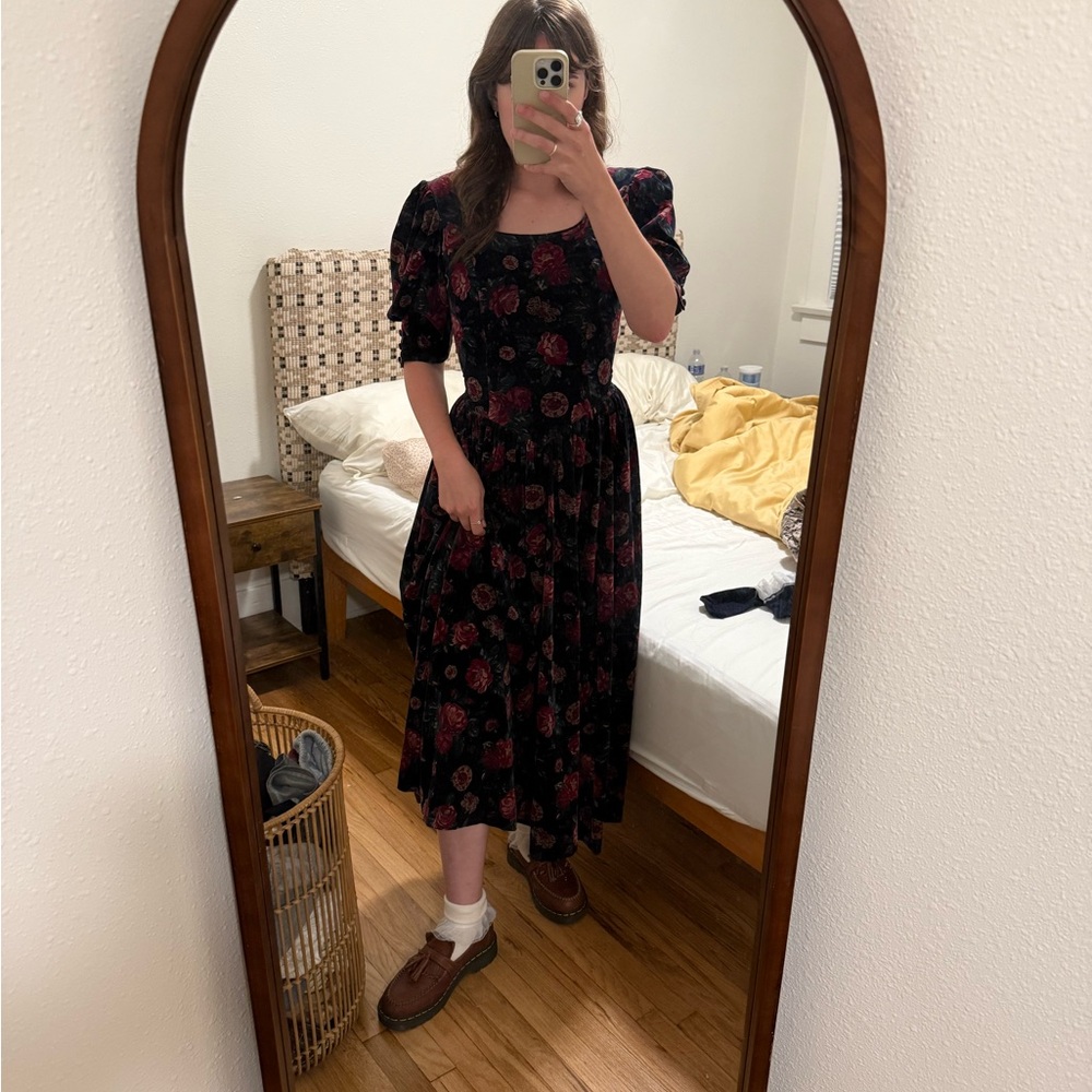 Vintage Laura Ashley Velvet Dress